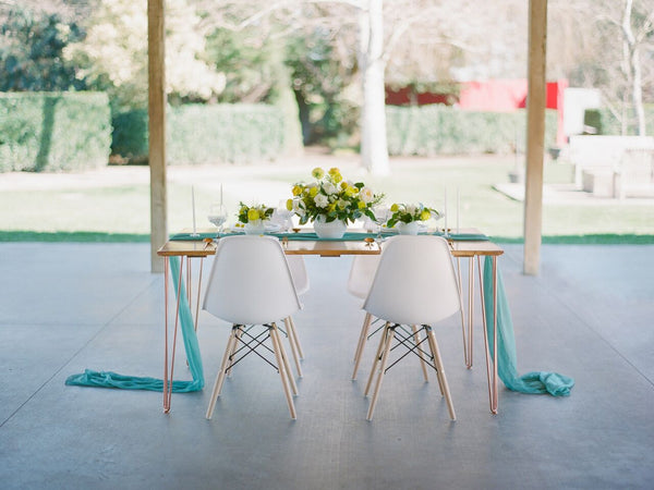 Seafoam Silk Crinkle Table Runner