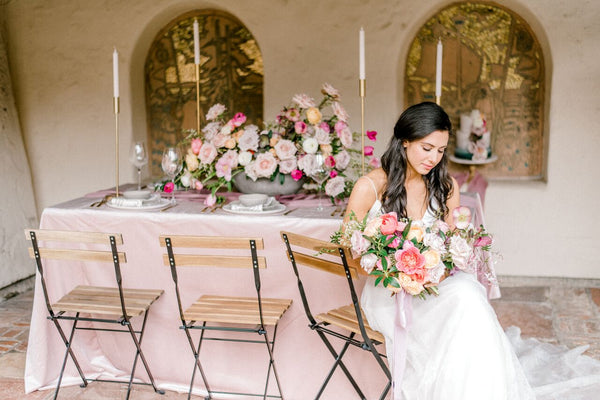 Blush Velvet Table Linen