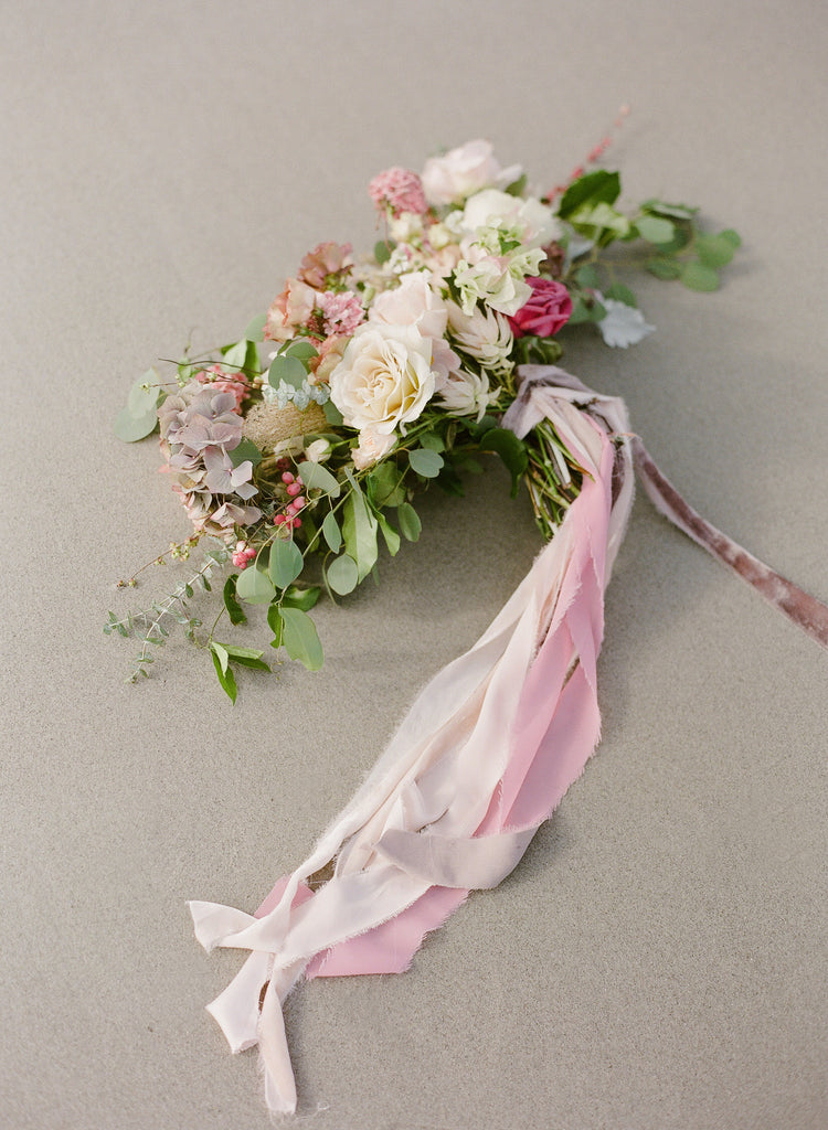 Light Pink Silk Velvet Ribbon | Misty Rose Silk Velvet Ribbon | Silk Velvet Ribbon | Hand-Dyed Silk Velvet Ribbon