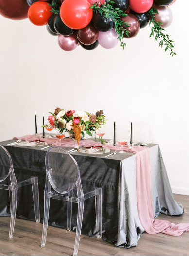 Velvet Tablecloth | Charcoal Velvet Tablecloth