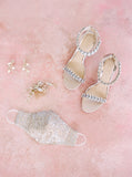 Ivory Sequin Facemask | Bridal Facemask