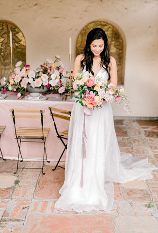 Mauve Silk velvet ribbon