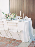 Gray Silk Table Runner