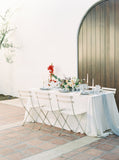 Gray Silk Table Runner