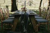 Charcoal Gauze Table Runner - Partycrushstudio