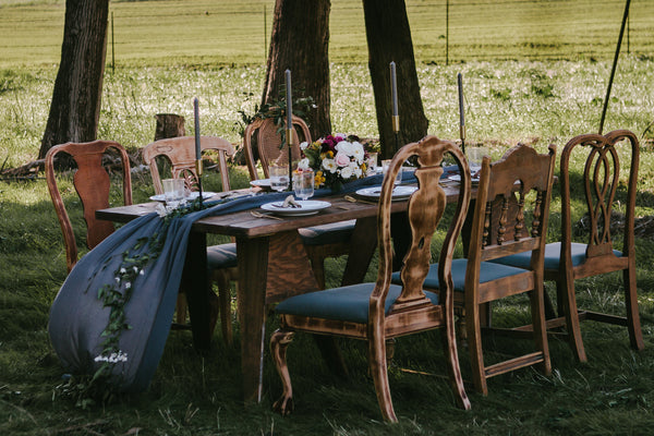 Charcoal Gauze Table Runner - Partycrushstudio