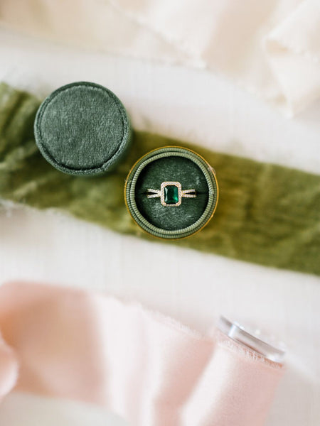 Moss Silk Velvet Ribbon
