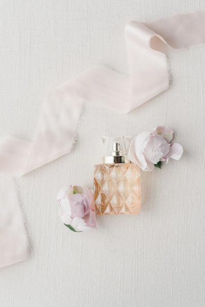 Floral White Silk Ribbon - Partycrushstudio