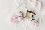 Floral White Silk Ribbon - Partycrushstudio
