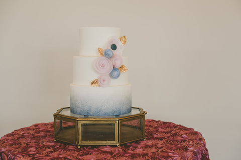 Rosette Tablecloth, Blush Rosette Table Linen, Romantic Wedding Table Decor - Partycrushstudio