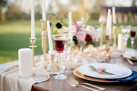 Champagne Gauze Table Runners - Partycrushstudio