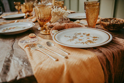 Rust Gauze Table Runner | Table Linen