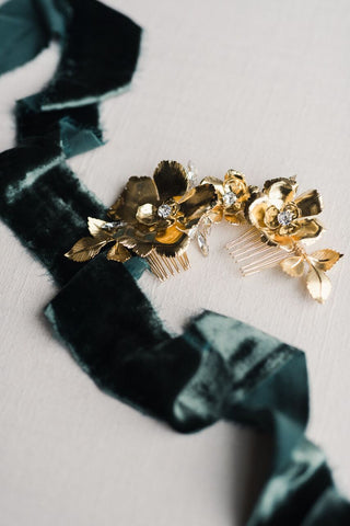 Greyish Blue Silk Velvet Ribbon - Partycrushstudio