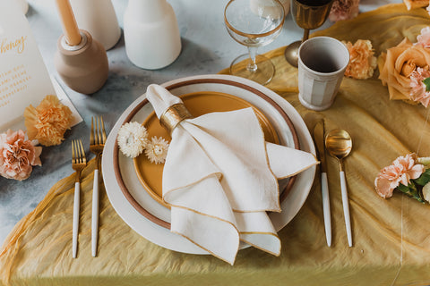 Mustard Silk Runner | Mustard Table Runner | Mustard Tablecloth