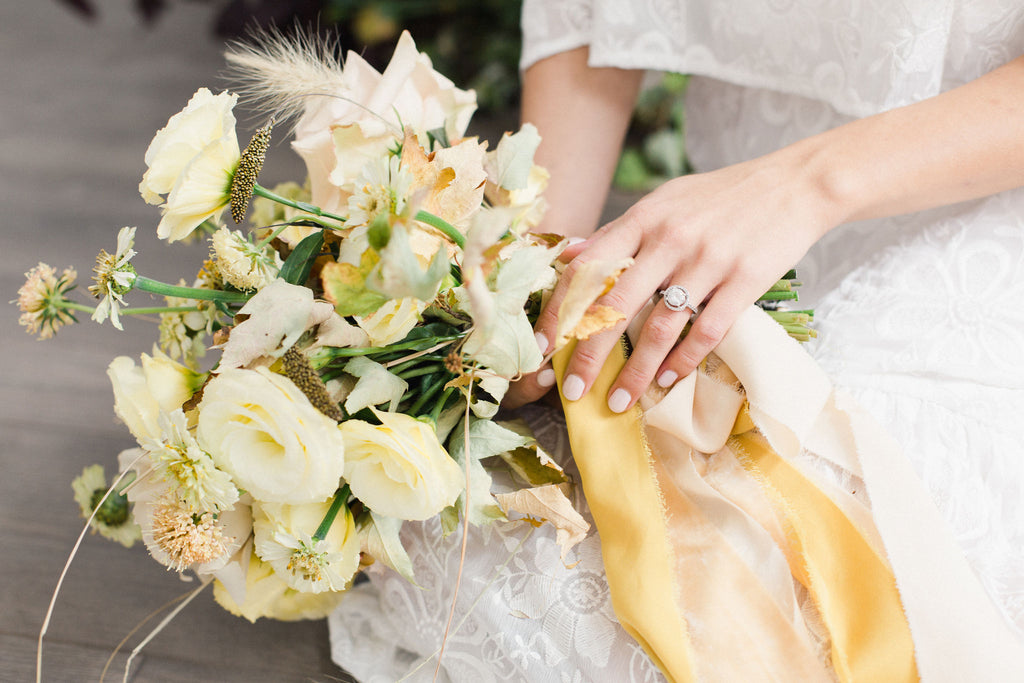 Saffron Yellow Silk Ribbon | Beige Silk Ribbon | Silk Ribbon