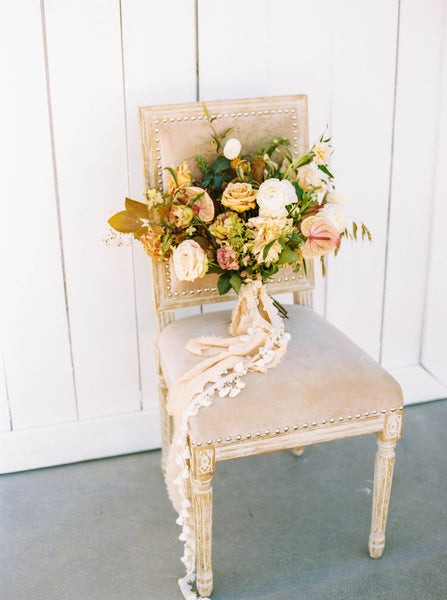 Vintage Orange Silk Ribbon