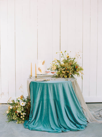 Taupe Gauze Table Runner