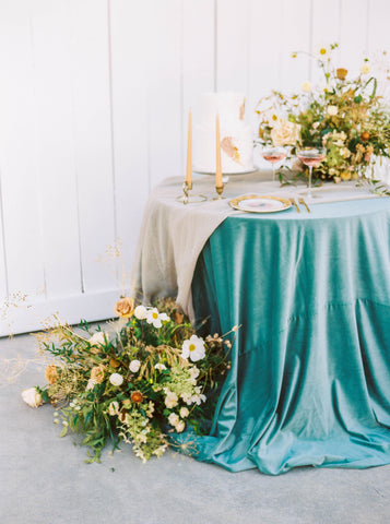 Taupe Gauze Table Runner