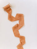 Rust Orange Silk Ribbon | Silk Ribbon