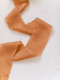 Rust Orange Silk Ribbon | Silk Ribbon