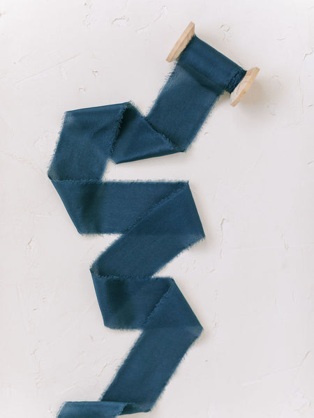 Indigo Blue Silk Ribbon | Silk Ribbon