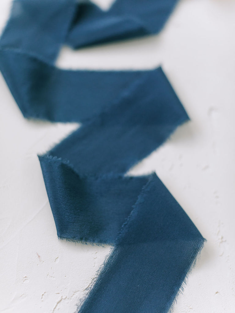 Indigo Blue Silk Ribbon | Silk Ribbon