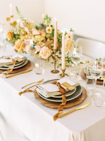 Gold Silk Velvet Ribbon