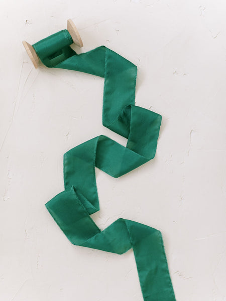 Emerald Silk Ribbon | Silk Ribbon