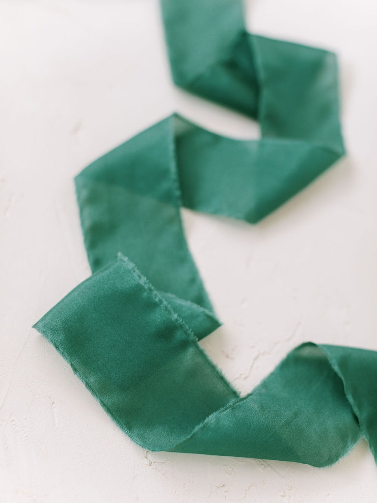 Emerald Silk Ribbon | Silk Ribbon
