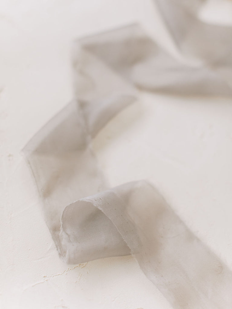 Silver Silk Ribbon | Silk Ribbon