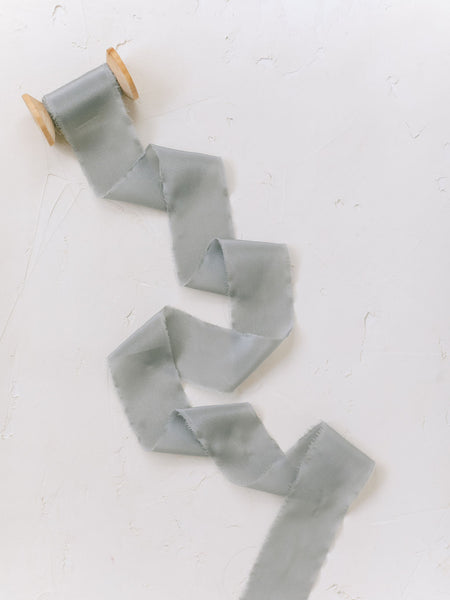 Ash Grey Silk Ribbon | Silk Ribbon