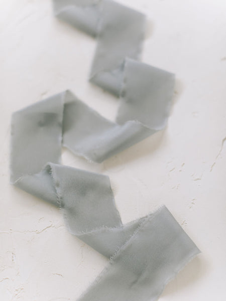 Ash Grey Silk Ribbon | Silk Ribbon