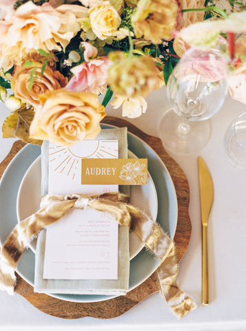 Gold Silk Velvet Ribbon