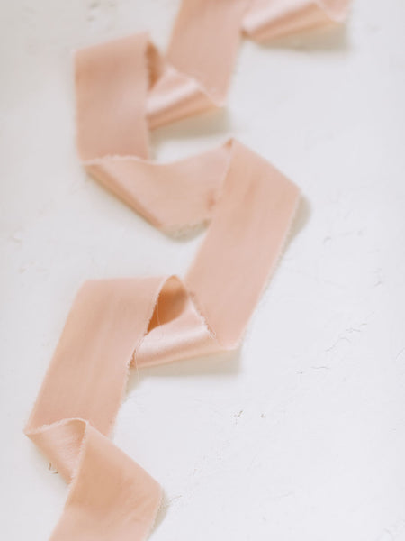 Peach Silk Ribbon | Silk Ribbon