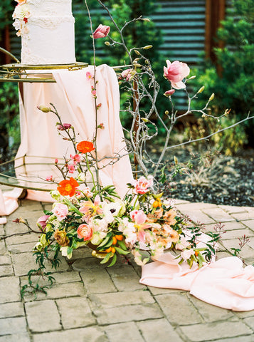 Peach Silk Table Runner | Silk Table Runner