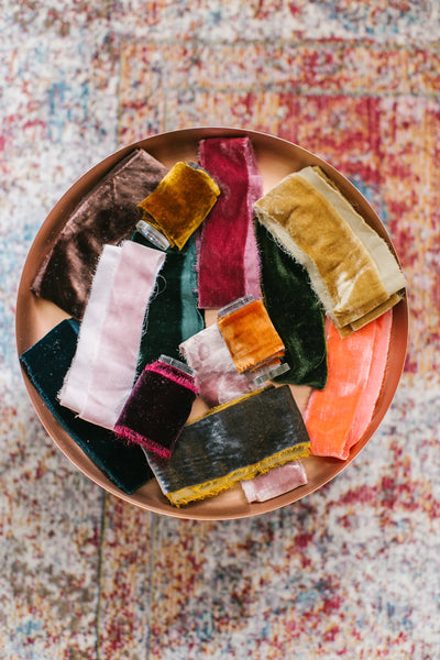 Hand Dyed Velvet Ribbon - Partycrushstudio