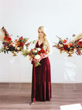 Silk Velvet Ribbon | Crimson Red Silk Velvet Ribbon