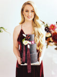 Maroon Silk Ribbon - Partycrushstudio