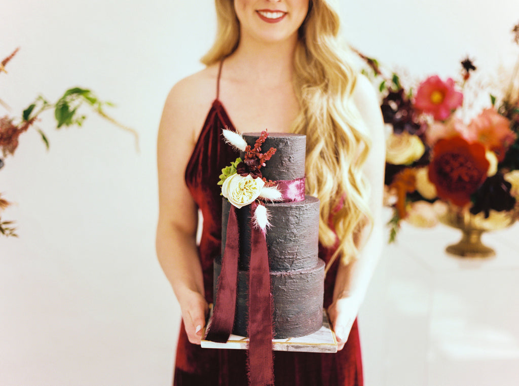 Maroon Silk Ribbon - Partycrushstudio