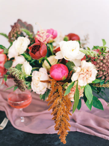 Light Pink Silk Table Runner - Partycrushstudio