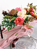 Light Pink Silk Table Runner - Partycrushstudio
