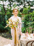 Golden Mustard Velvet Ribbon | Silk Velvet Ribbon