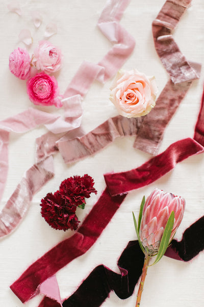 Hand Dyed Velvet Ribbon - Partycrushstudio