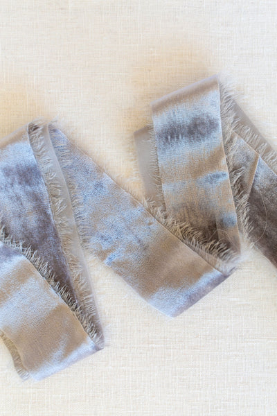 Silver Silk Velvet Ribbon | Silk Velvet Ribbon