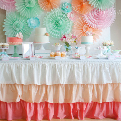 Peach Ombre tablecloth - Partycrushstudio