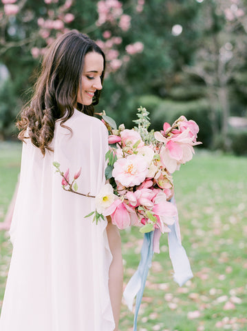 Magnolia Silk Ribbon | Powder Blue Silk Ribbon | Silk Ribbon