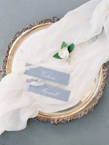 White Silk Table Runner