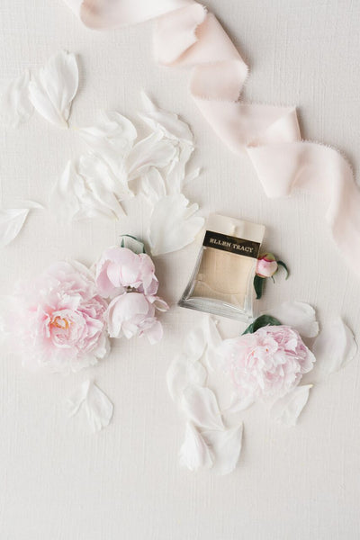 Floral White Silk Ribbon - Partycrushstudio