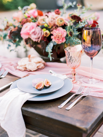 Blush Pink Silk Table Runner - Partycrushstudio