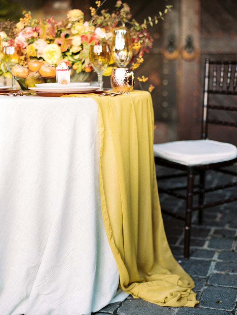 Mustard Silk Runner - Partycrushstudio
